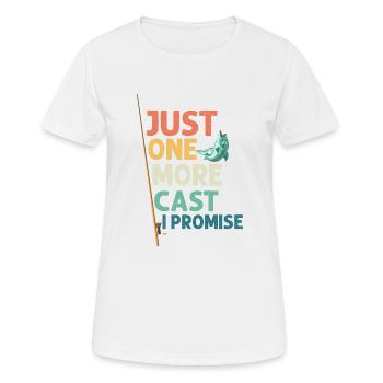 Juste un casting de plus que je promets pêcheur pêcheur - T-shirt respirant Femme - blanc - Devant - AI Model Female 172 dark (172cm)