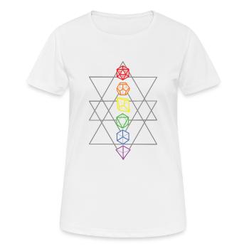 Rainbow Shapes - Frauen T-Shirt atmungsaktiv - Weiß - Vorne - AI Model Female 172 dark (172cm)