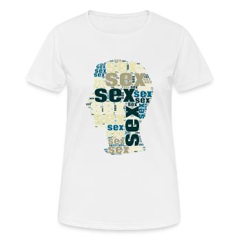Sex Liebe im Kopf Geschenkidee Geburtstag - Frauen T-Shirt atmungsaktiv - Weiß - Vorne - AI Model Female 172 dark (172cm)