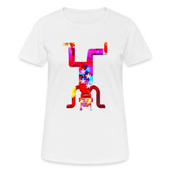 Musique drôle jazz retro song hipster vinyl rock - T-shirt respirant Femme - blanc - Devant - AI Model Female 172 dark (172cm)