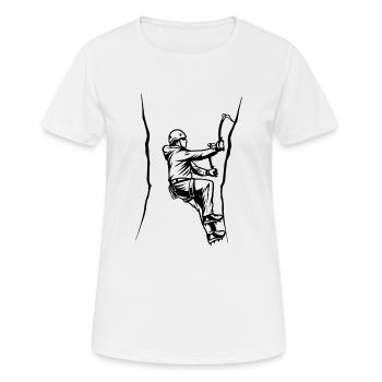 eisklettern eispickel ice-climbing steigeisen - Frauen T-Shirt atmungsaktiv - Weiß - Vorne - AI Model Female 172 dark (172cm)