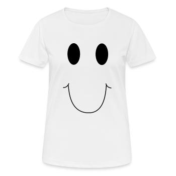 SOURIRE - VISAGE HEUREUX. - T-shirt respirant Femme - blanc - Devant - AI Model Female 172 dark (172cm)