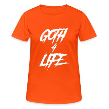 Goth Boy Clique Goth 4 Vie - T-shirt respirant Femme - orange néon - Devant - AI Model Female 172 dark (172cm)