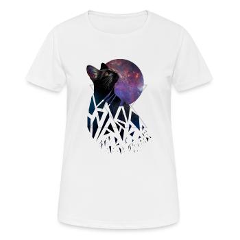 Space Cat - Space Animals Serie - Frauen T-Shirt atmungsaktiv - Weiß - Vorne - AI Model Female 172 dark (172cm)