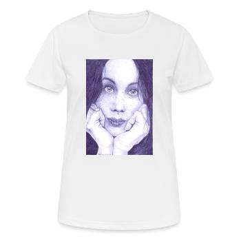 Woman's face - Women's Breathable T-Shirt - white - Front - AI Model Female 172 dark (172cm)