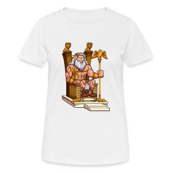Zeus sur le trône - T-shirt respirant Femme - blanc - Devant - AI Model Female 172 dark (172cm)
