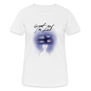Verloren in gedanken - Frauen T-Shirt atmungsaktiv - Weiß - Vorne - AI Model Female 172 dark (172cm)