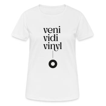 Veni Vidi Vinyle - T-shirt respirant Femme - blanc - Devant - AI Model Female 172 dark (172cm)