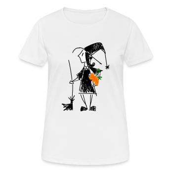 Petite sorcière - T-shirt respirant Femme - blanc - Devant - AI Model Female 172 dark (172cm)
