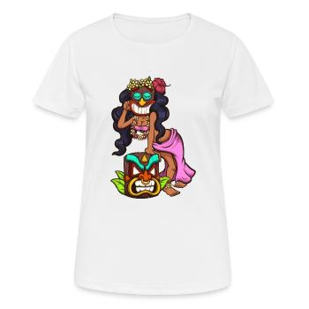Femme Tiki - T-shirt respirant Femme - blanc - Devant - AI Model Female 172 dark (172cm)