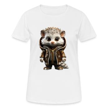 Mister Spike - Frauen T-Shirt atmungsaktiv - Weiß - Vorne - AI Model Female 172 dark (172cm)