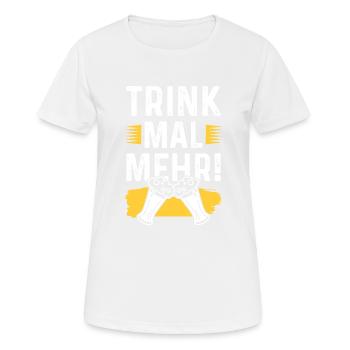 bier lustiger spruch - Frauen T-Shirt atmungsaktiv - Weiß - Vorne - AI Model Female 172 dark (172cm)