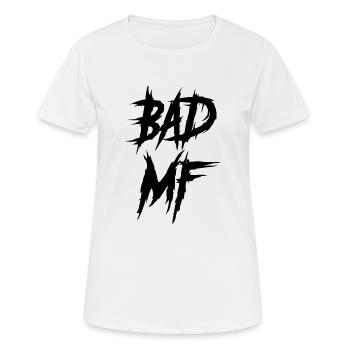 BAD - Frauen T-Shirt atmungsaktiv - Weiß - Vorne - AI Model Female 172 dark (172cm)
