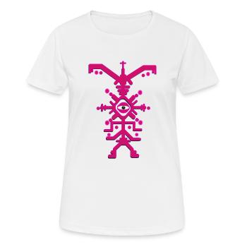 Party Man Goa Party Psyclone - Frauen T-Shirt atmungsaktiv - Weiß - Vorne - AI Model Female 172 dark (172cm)