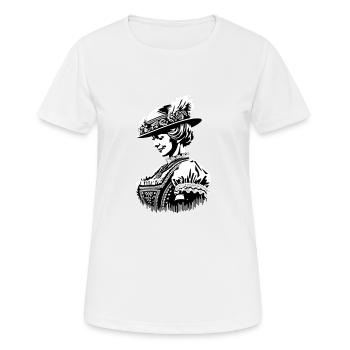 Déguisement de Dirndl | Allemand traditionnel typique - T-shirt respirant Femme - blanc - Devant - AI Model Female 172 dark (172cm)
