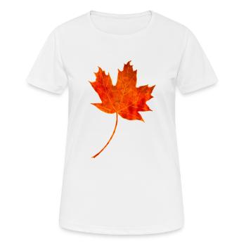 Maple leaf - Women's Breathable T-Shirt - white - Front - AI Model Female 172 dark (172cm)