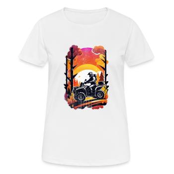 quad et tout terrain - T-shirt respirant Femme - blanc - Devant - AI Model Female 172 dark (172cm)