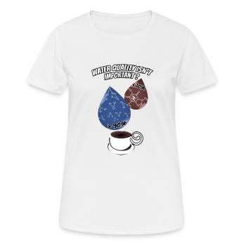 Water Quality Coffee - Women's Breathable T-Shirt - white - Front - AI Model Female 172 dark (172cm)