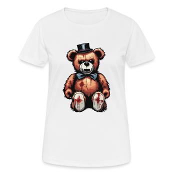 Teddybär / Kuscheltier / Stofftier / Geschenkidee - Frauen T-Shirt atmungsaktiv - Weiß - Vorne - AI Model Female 172 dark (172cm)