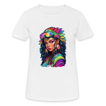Afro Woman - Beauty - Women's Breathable T-Shirt - white - Front - AI Model Female 172 dark (172cm)