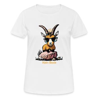 Kein Bock - Frauen T-Shirt atmungsaktiv - Weiß - Vorne - AI Model Female 172 dark (172cm)
