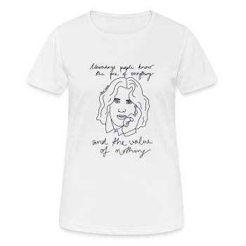 Oscar Wilde - Frauen T-Shirt atmungsaktiv - Weiß - Vorne - AI Model Female 172 dark (172cm)