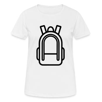 Sac à dos - T-shirt respirant Femme - blanc - Devant - AI Model Female 172 dark (172cm)