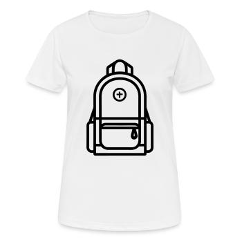 Backpack - Women's Breathable T-Shirt - white - Front - AI Model Female 172 dark (172cm)