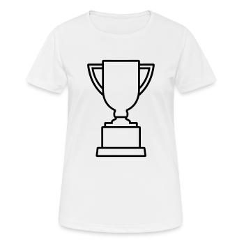 Trophäe - Frauen T-Shirt atmungsaktiv - Weiß - Vorne - AI Model Female 172 dark (172cm)