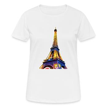 Eiffelturm #16 - Frauen T-Shirt atmungsaktiv - Weiß - Vorne - AI Model Female 172 dark (172cm)