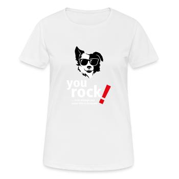 Je Rock T-Shirt - grappige citaten voor koppels - Vrouwen T-shirt ademend actief - wit - Voor - AI Model Female 172 dark (172cm)