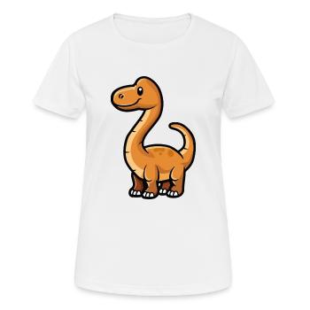 dinosaurier Brontosaurus - Frauen T-Shirt atmungsaktiv - Weiß - Vorne - AI Model Female 172 dark (172cm)
