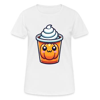 Becher - Frauen T-Shirt atmungsaktiv - Weiß - Vorne - AI Model Female 172 dark (172cm)