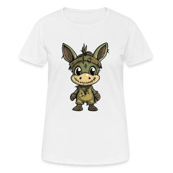 Donkey Halloween Funny Zombie - Women's Breathable T-Shirt - white - Front - AI Model Female 172 dark (172cm)
