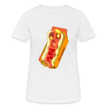 HOT SCREAM - Women's Breathable T-Shirt - white - Front - AI Model Female 172 dark (172cm)