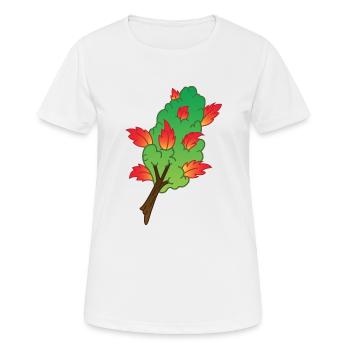 Herbst inspirierter Marihuana Bud - Frauen T-Shirt atmungsaktiv - Weiß - Vorne - AI Model Female 172 dark (172cm)