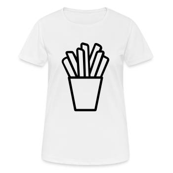 French fries - Women's Breathable T-Shirt - white - Front - AI Model Female 172 dark (172cm)