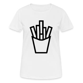 French fries - Women's Breathable T-Shirt - white - Front - AI Model Female 172 dark (172cm)