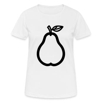 poire - T-shirt respirant Femme - blanc - Devant - AI Model Female 172 dark (172cm)