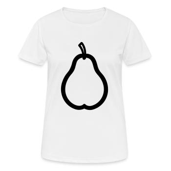poire - T-shirt respirant Femme - blanc - Devant - AI Model Female 172 dark (172cm)