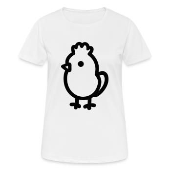poussin - T-shirt respirant Femme - blanc - Devant - AI Model Female 172 dark (172cm)