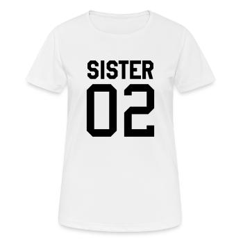 Sister 02 Partnerlook - Frauen T-Shirt atmungsaktiv - Weiß - Vorne - AI Model Female 172 dark (172cm)