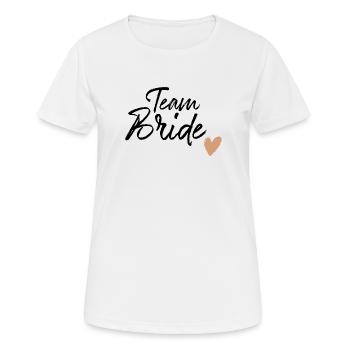 Équipe Bride - T-shirt respirant Femme - blanc - Devant - AI Model Female 172 dark (172cm)