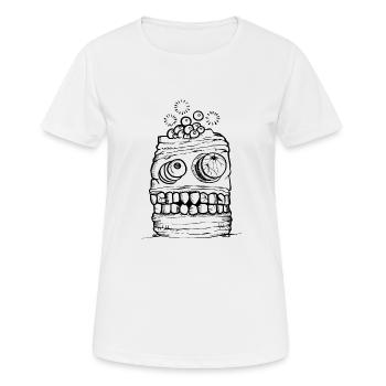 Halloween Monster Skull T-Shirt - Women's Breathable T-Shirt - white - Front - AI Model Female 172 dark (172cm)