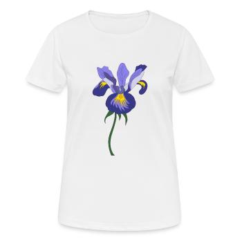 iris flower - Women's Breathable T-Shirt - white - Front - AI Model Female 172 dark (172cm)