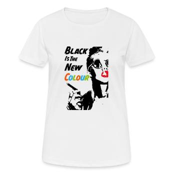 Black is the new Colour - Frauen T-Shirt atmungsaktiv - Weiß - Vorne - AI Model Female 172 dark (172cm)