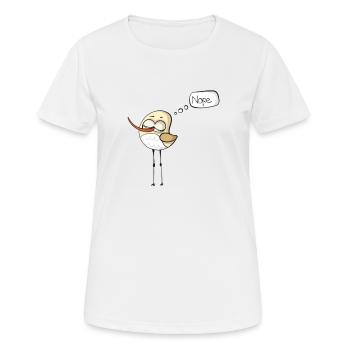 Nope Not Today little bird shirt - Women's Breathable T-Shirt - white - Front - AI Model Female 172 dark (172cm)