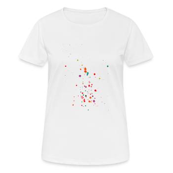 Klecksekunstwerk - Women's Breathable T-Shirt - white - Front - AI Model Female 172 dark (172cm)