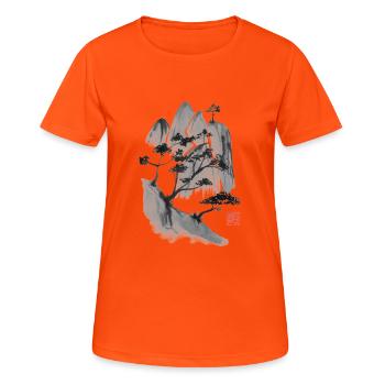 Cliff - Women's Breathable T-Shirt - neon orange - Front - AI Model Female 172 dark (172cm)