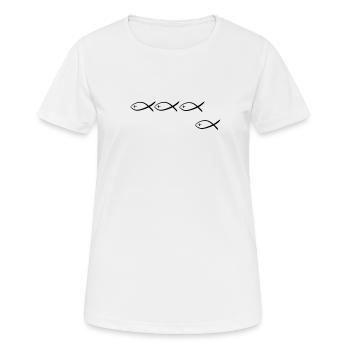 Symbol Christ - Frauen T-Shirt atmungsaktiv - Weiß - Vorne - AI Model Female 172 dark (172cm)
